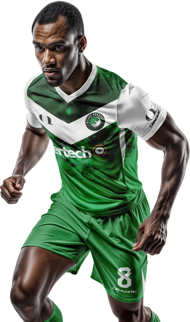 Player in a custom Craque soccer kit