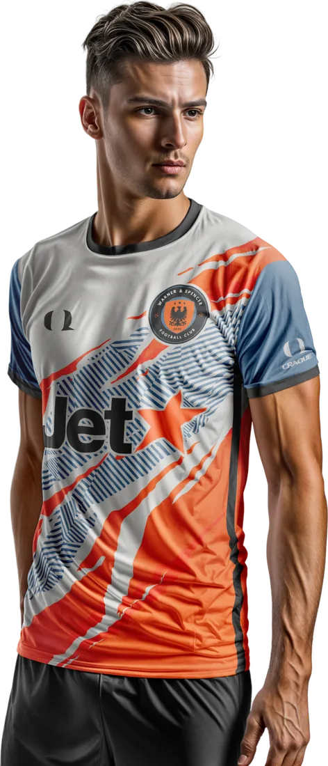 Player in a custom Craque soccer kit