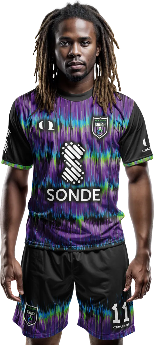 Player in a custom Craque soccer kit