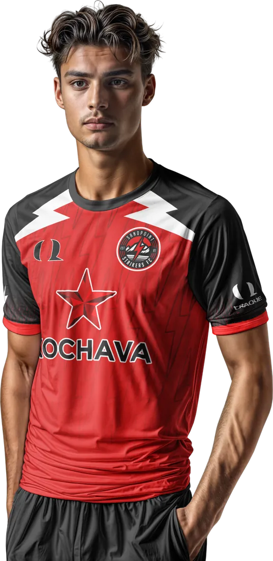 Player in a custom Craque soccer kit
